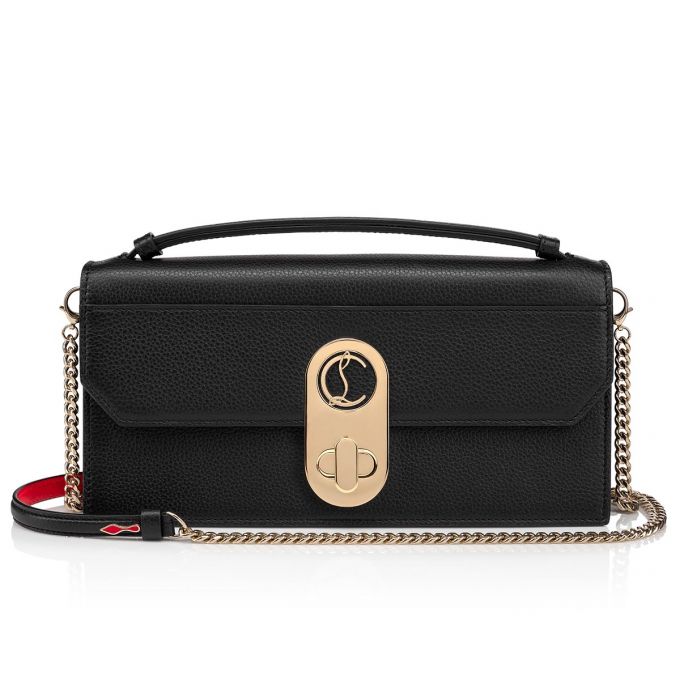 Christian Louboutin Elisa Baguette Klassische Leder Mini Bags Belt Bags & Mini Bags Damen Schwarz Gold | AT-32085