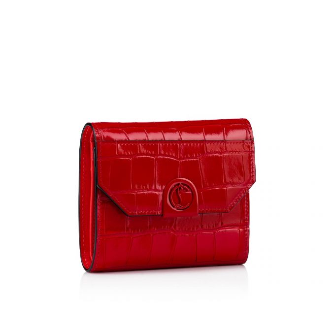 Christian Louboutin Elisa Compact Wallet Creative Leder Wallets Geldbörse Damen Rot | AT-33630