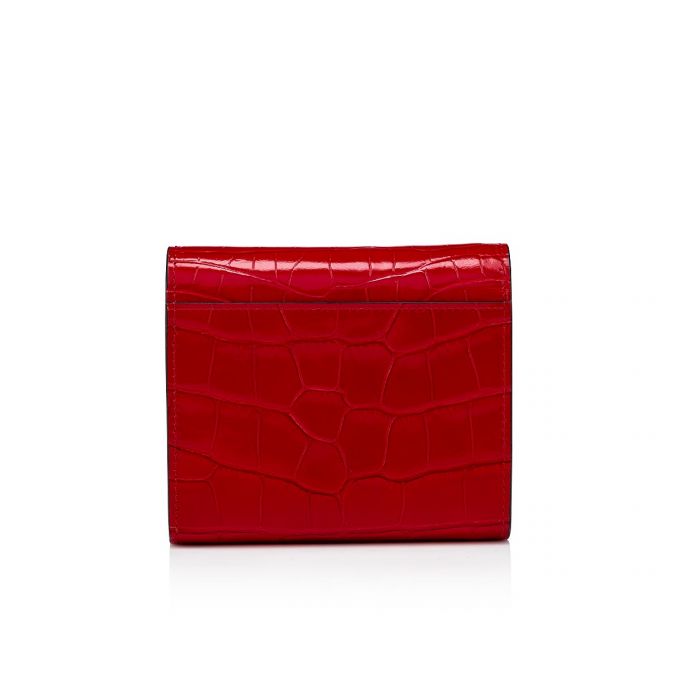 Christian Louboutin Elisa Compact Wallet Creative Leder Wallets Geldbörse Damen Rot | AT-33630