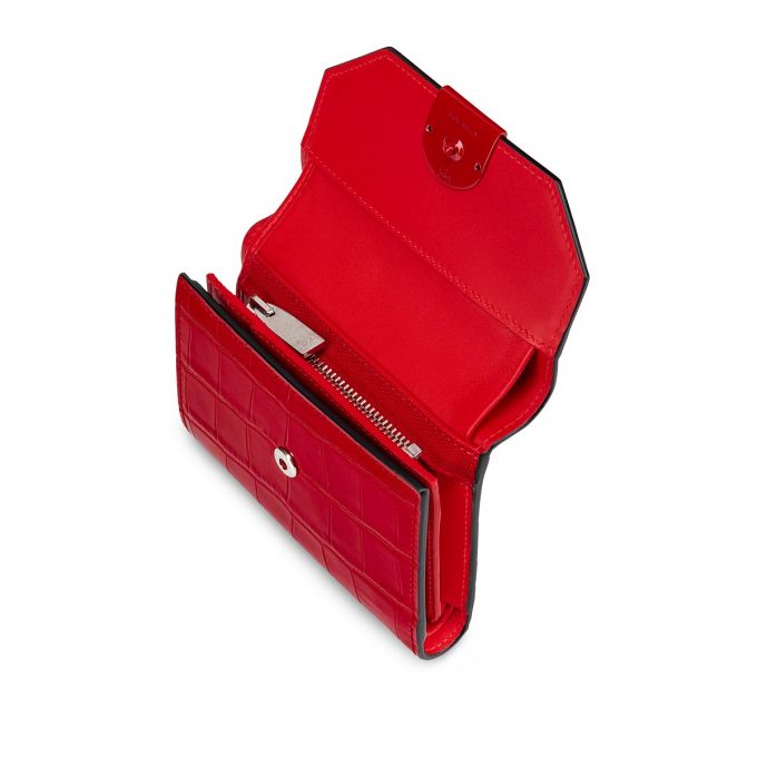 Christian Louboutin Elisa Compact Wallet Creative Leder Wallets Geldbörse Damen Rot | AT-33630