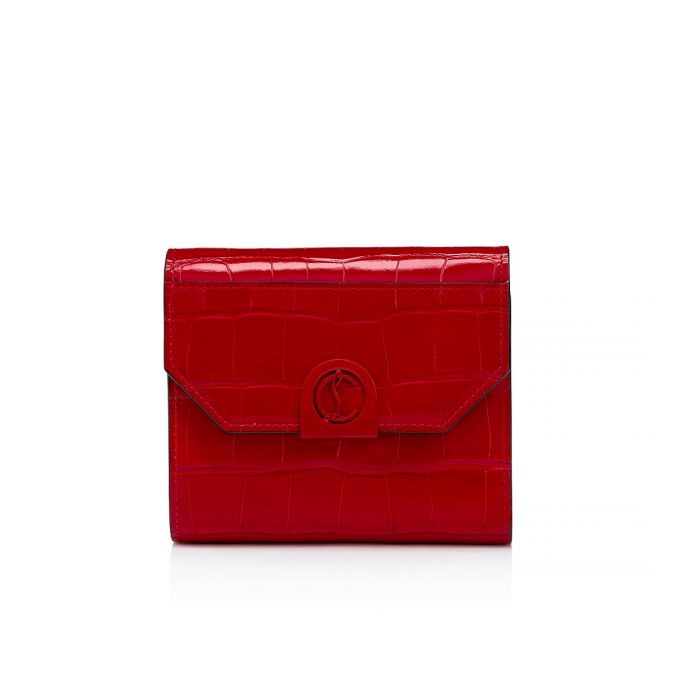 Christian Louboutin Elisa Compact Wallet Creative Leder Wallets Geldbörse Damen Rot | AT-33630