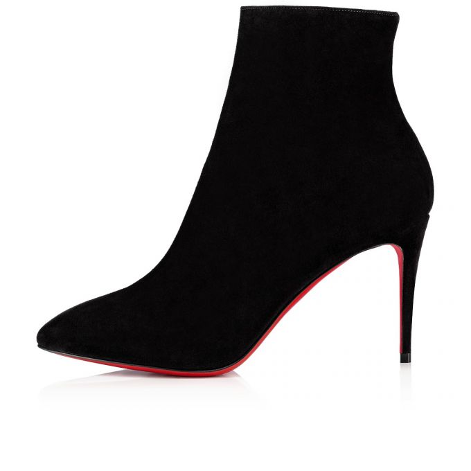 Christian Louboutin Eloise Booty 085 85 Veau Velours Boots Stiefel Damen Schwarz | AT-21083