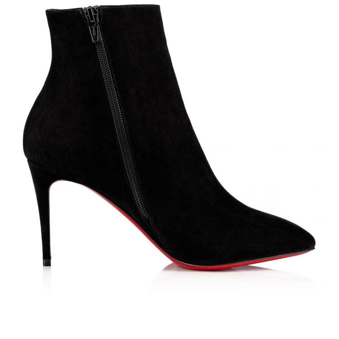 Christian Louboutin Eloise Booty 085 85 Veau Velours Boots Stiefel Damen Schwarz | AT-21083