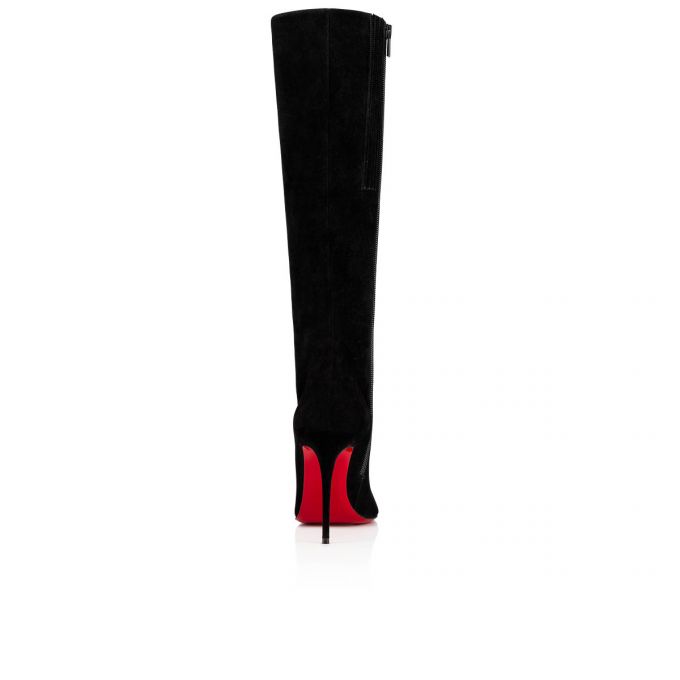 Christian Louboutin Eloise Botta 100 100 Veau Velours Boots Stiefel Damen Schwarz | AT-60759