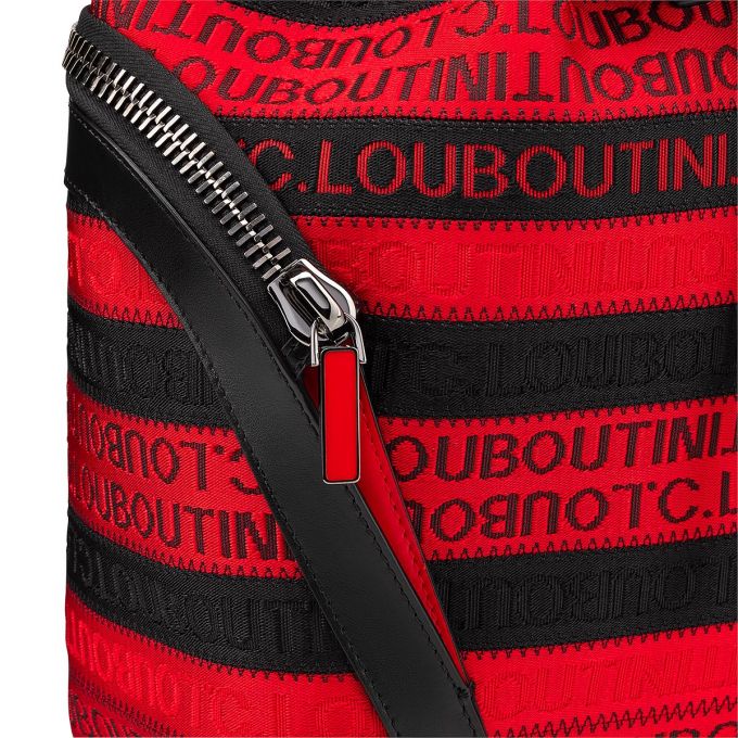 Christian Louboutin Explorafunk Creative Fabric Backpack Rucksäcke Herren Schwarz Rot | AT-03899