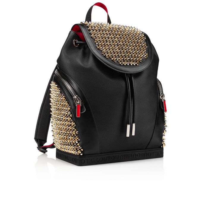 Christian Louboutin Explorafunk S Klassische Leder Backpack Rucksäcke Herren Schwarz Mehrfarbig | AT-35362