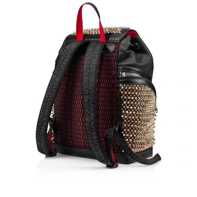 Christian Louboutin Explorafunk S Klassische Leder Backpack Rucksäcke Herren Schwarz Mehrfarbig | AT-35362