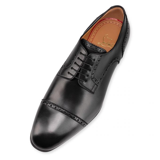 Christian Louboutin Eygeny Calf Derby Derby Herren Schwarz | AT-22822