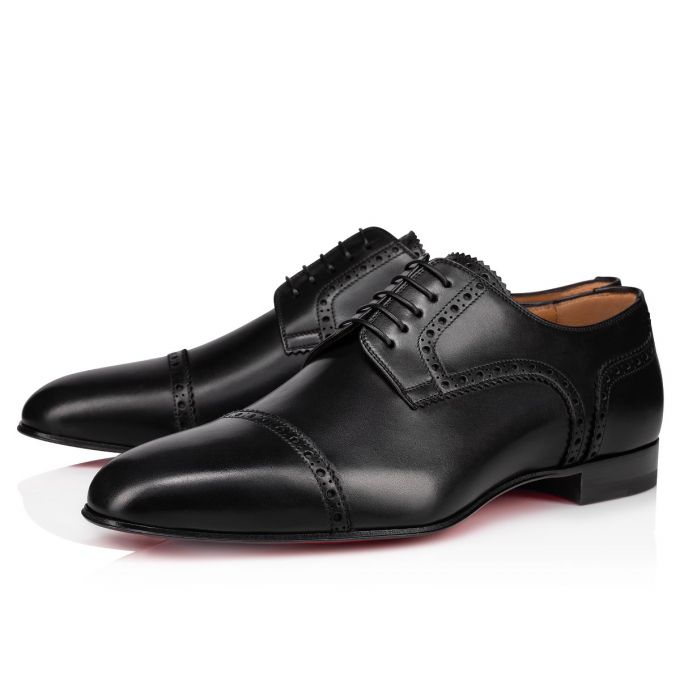 Christian Louboutin Eygeny Calf Derby Derby Herren Schwarz | AT-22822