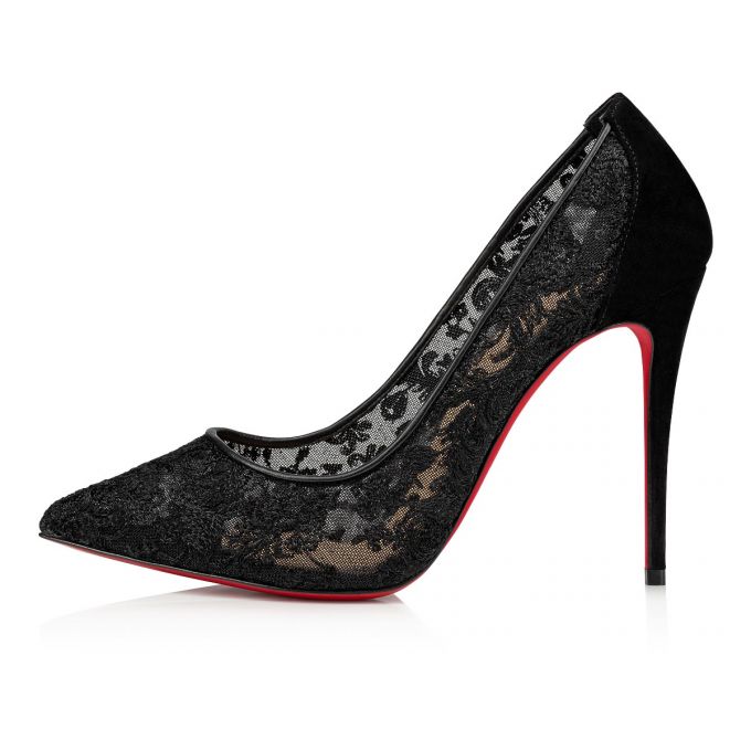 Christian Louboutin Follies Spitze 100 Version Dentelle Pumps Pumps Damen Schwarz | AT-66088