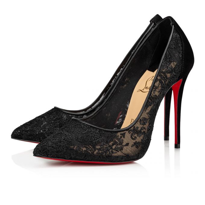 Christian Louboutin Follies Spitze 100 Version Dentelle Pumps Pumps Damen Schwarz | AT-66088