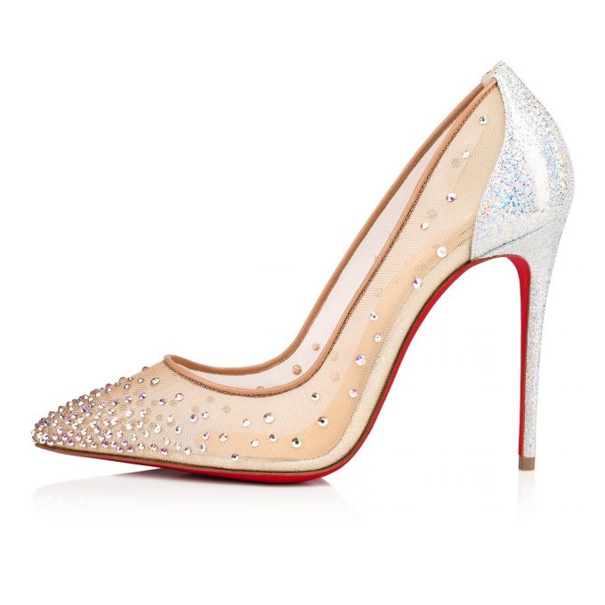 Christian Louboutin Follies Strass 100 Version Ab Klassische Fabric Pumps Pumps Damen Weiß | AT-25558