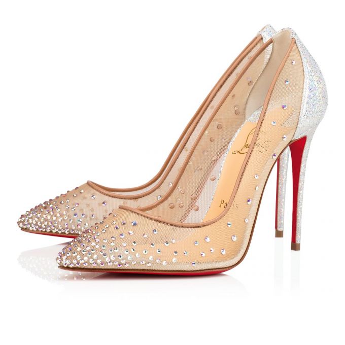 Christian Louboutin Follies Strass 100 Version Ab Klassische Fabric Pumps Pumps Damen Weiß | AT-25558