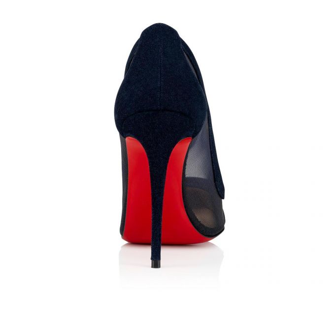 Christian Louboutin Galativi 100 100 Version Marine Veau Velours Pumps Pumps Damen Navy | AT-61165