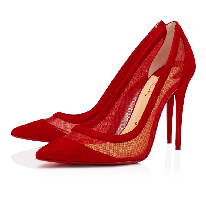 Christian Louboutin Galativi 100 100 Version Veau Velours Pumps Pumps Damen Rot | AT-73945