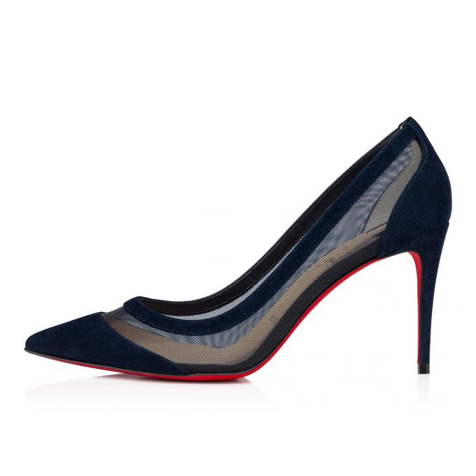 Christian Louboutin Galativi 85 Version Marine Veau Velours Pumps Pumps Damen Navy | AT-48169