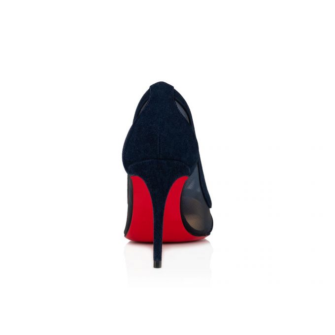 Christian Louboutin Galativi 85 Version Marine Veau Velours Pumps Pumps Damen Navy | AT-48169