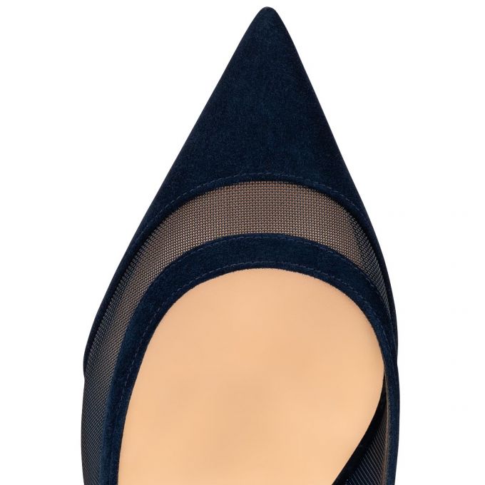 Christian Louboutin Galativi 85 Version Marine Veau Velours Pumps Pumps Damen Navy | AT-48169