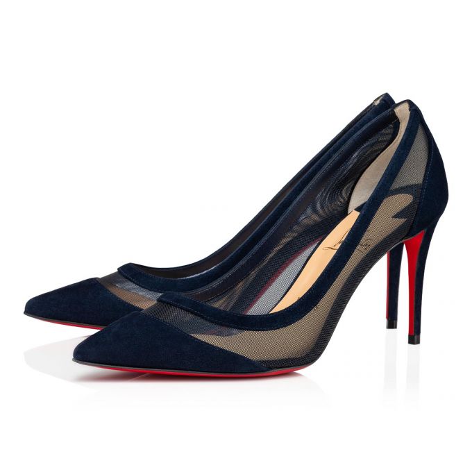 Christian Louboutin Galativi 85 Version Marine Veau Velours Pumps Pumps Damen Navy | AT-48169