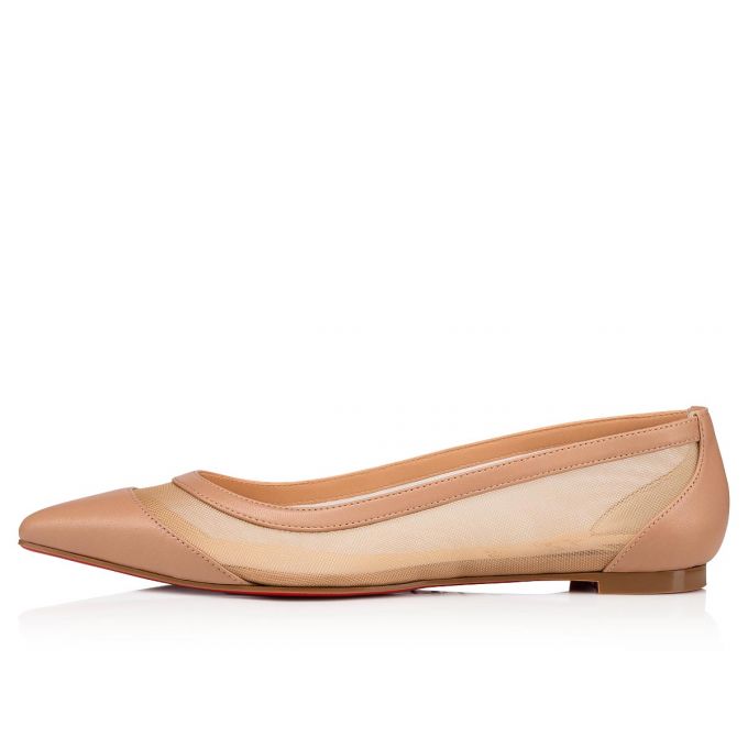 Christian Louboutin Galativi Version Klassische Fabric Flats Flats Damen Beige | AT-90294