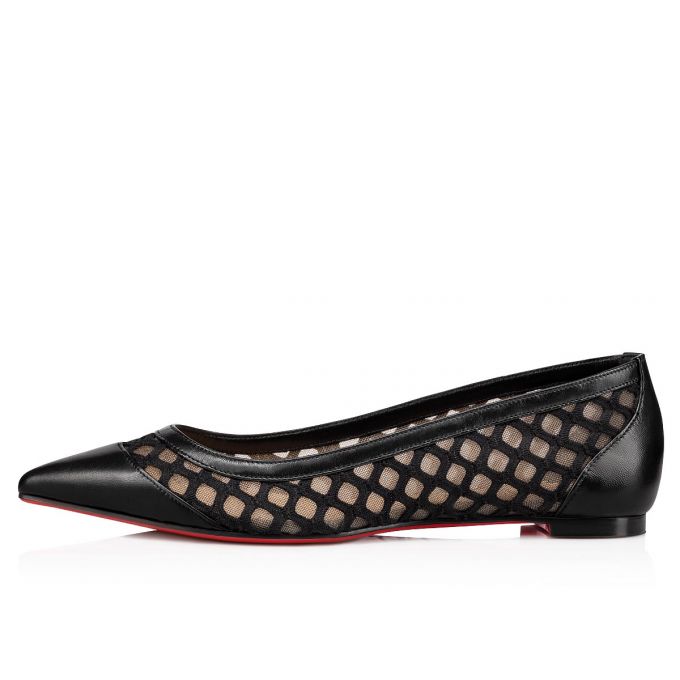 Christian Louboutin Galativi Version Spitze Flats Flats Damen Schwarz | AT-07259