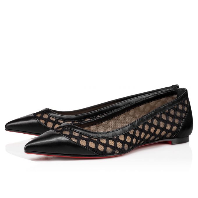 Christian Louboutin Galativi Version Spitze Flats Flats Damen Schwarz | AT-07259