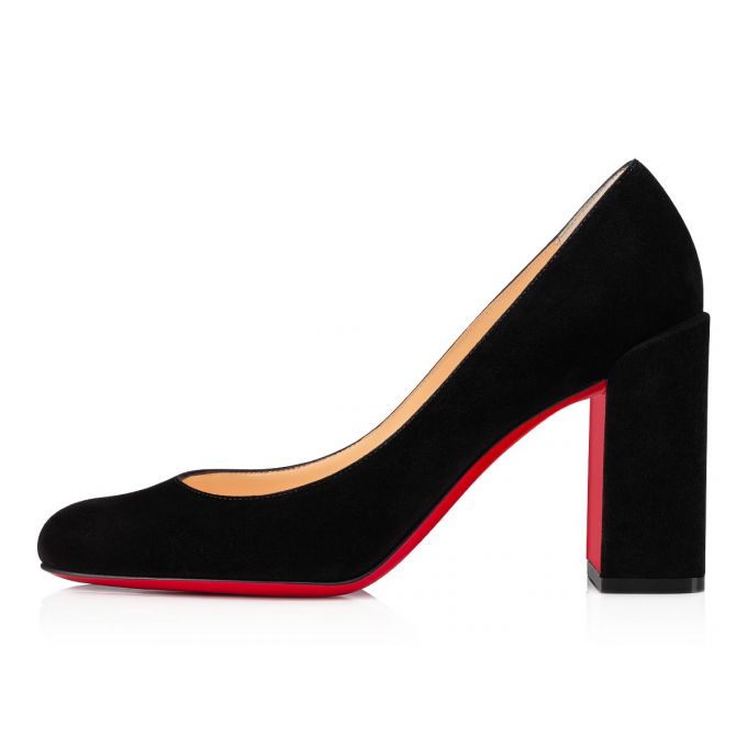 Christian Louboutin Gennana 85 Veau Velours Pumps Pumps Damen Schwarz | AT-48237