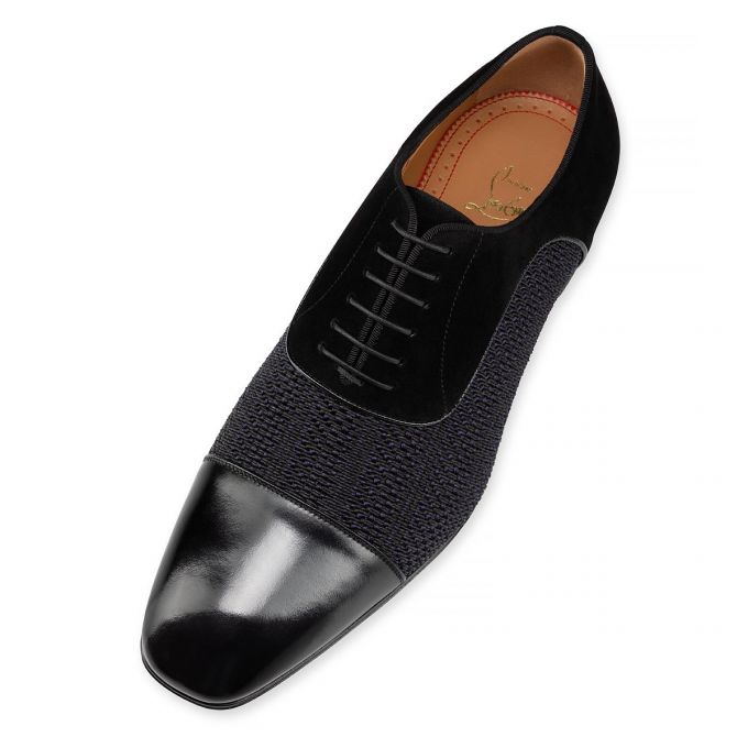 Christian Louboutin Greggo Creative Leder Oxford Oxfords Schuhe Herren Schwarz | AT-97436