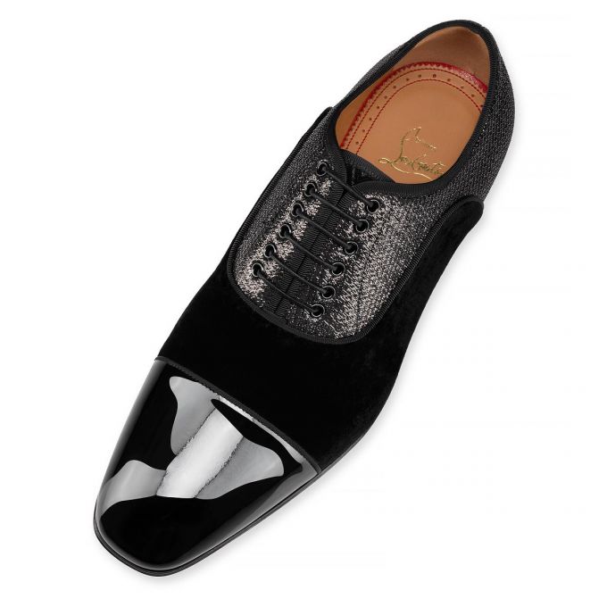 Christian Louboutin Greggo Orlato Creative Fabric Oxford Oxfords Schuhe Herren Schwarz | AT-08146