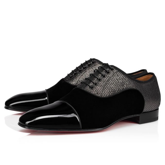 Christian Louboutin Greggo Orlato Creative Fabric Oxford Oxfords Schuhe Herren Schwarz | AT-08146