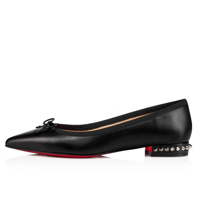 Christian Louboutin Hall 000 Version Nappa Flats Flats Damen Schwarz | AT-71786