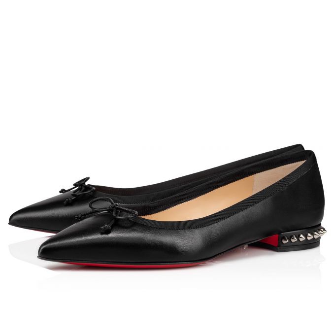 Christian Louboutin Hall 000 Version Nappa Flats Flats Damen Schwarz | AT-71786