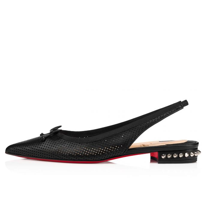 Christian Louboutin Hall Sling Nappa Sandals Sandalen Damen Schwarz | AT-62389