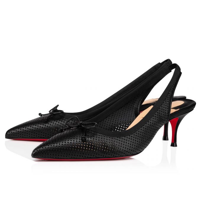 Christian Louboutin Hall Sling Pump 55 Nappa Pumps Sandalen Damen Schwarz | AT-31257