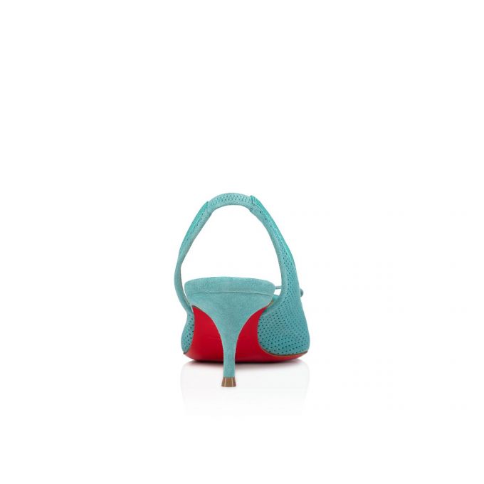 Christian Louboutin Hall Sling Pump 55 Veau Velours Pumps Pumps Damen Blau | AT-32666