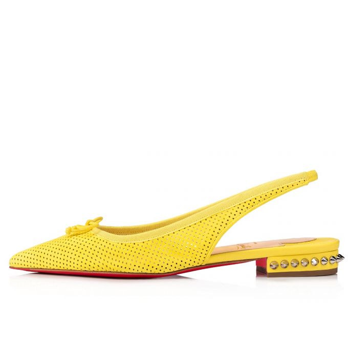 Christian Louboutin Hall Sling Wildleder Flats Flats Damen Gelb | AT-34301