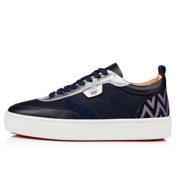 Christian Louboutin Happyrui Creative Fabric Sneakers Sneakers Herren Navy | AT-69829