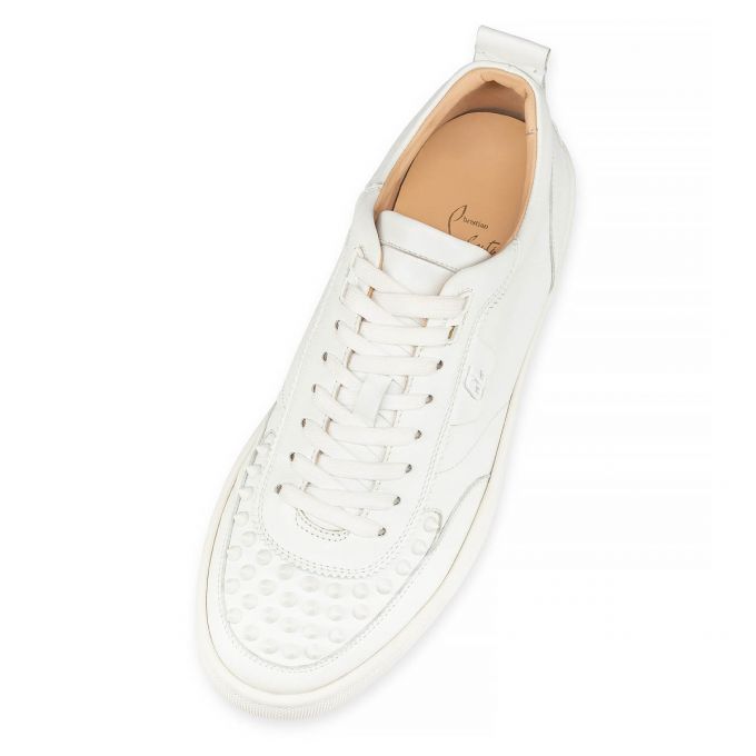 Christian Louboutin Happyrui Spikes 000 Mat Calf Sneakers Sneakers Herren Weiß | AT-02123