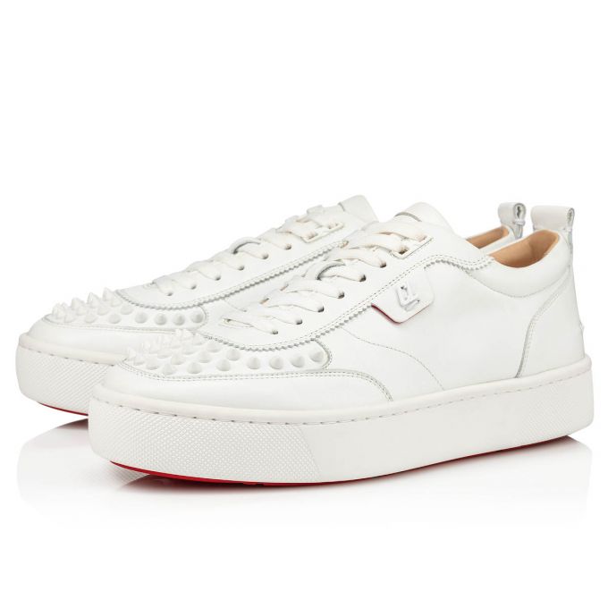 Christian Louboutin Happyrui Spikes 000 Mat Calf Sneakers Sneakers Herren Weiß | AT-02123