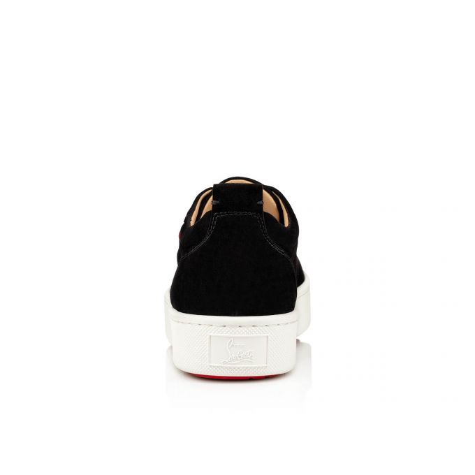 Christian Louboutin Happyrui Spikes 000 Mat Veau Velours Sneakers Sneakers Herren Schwarz | AT-80010