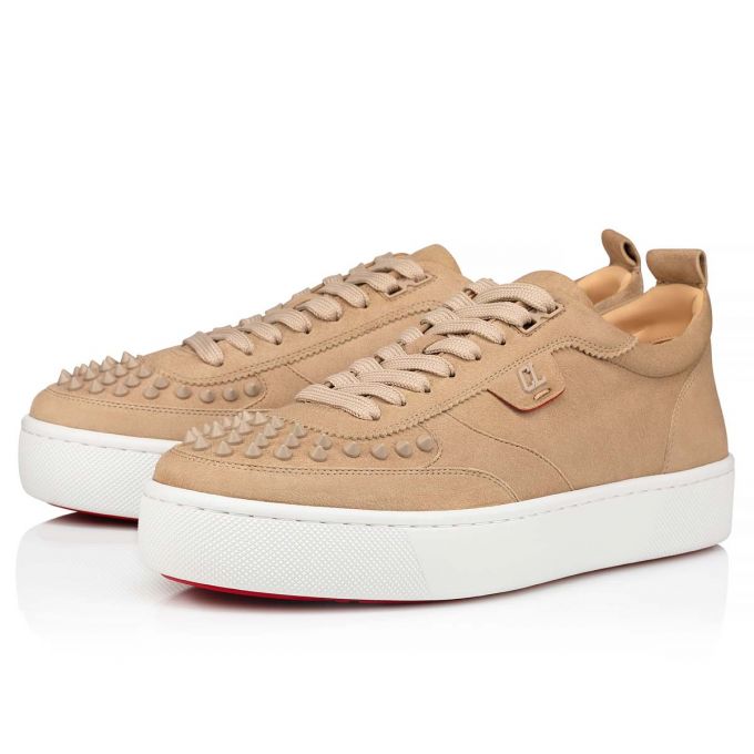 Christian Louboutin Happyrui Spikes Wildleder Sneakers Sneakers Herren Grau | AT-74777