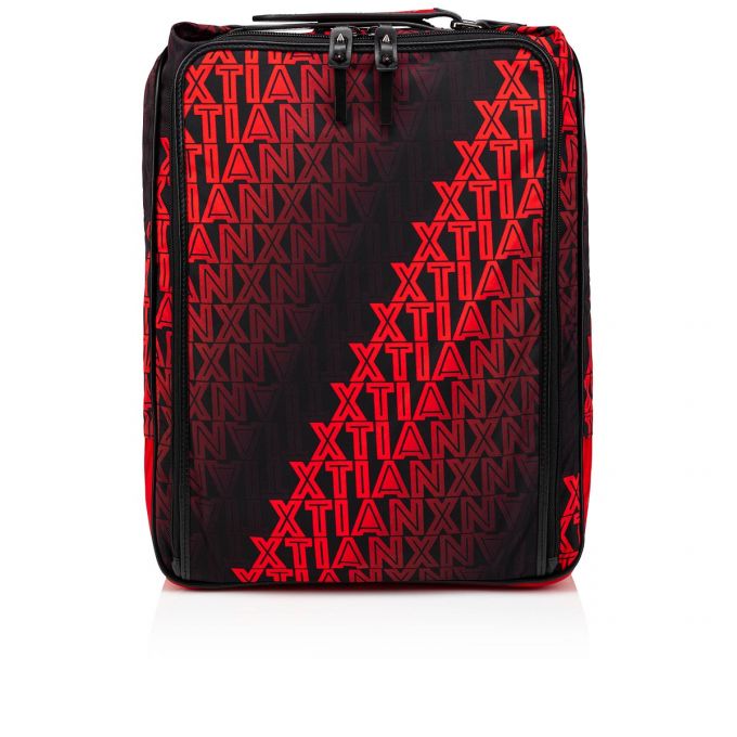 Christian Louboutin Hop\'N Zip Creative Fabric Backpack Rucksäcke Herren Schwarz Rot | AT-05585