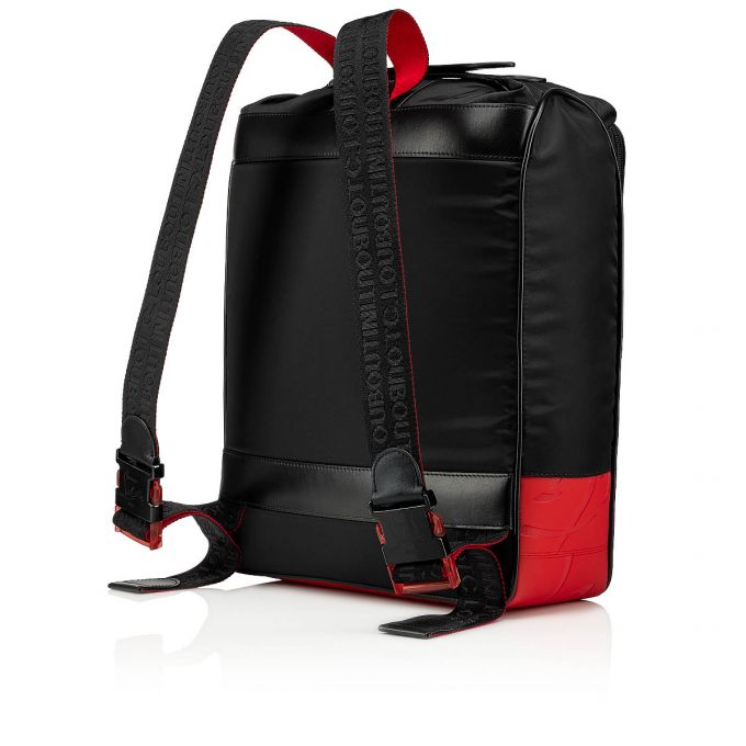 Christian Louboutin Hop'N Zip Klassische Fabric Backpack Rucksäcke Herren Schwarz | AT-99803