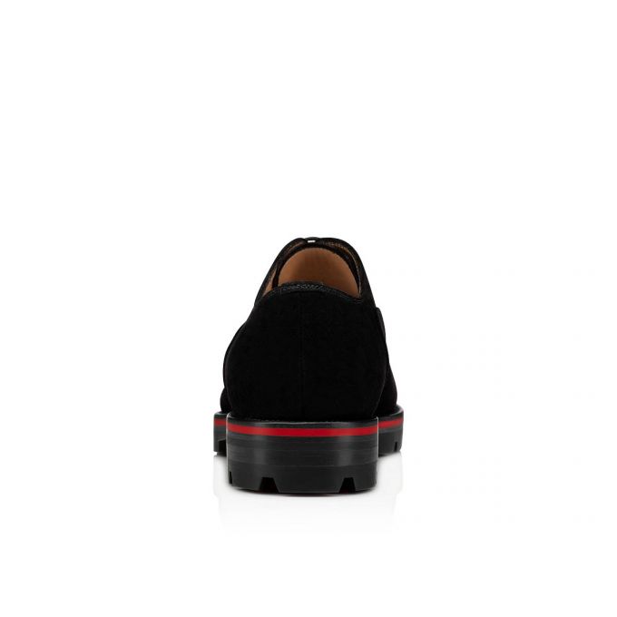 Christian Louboutin Hubertus 000 Veau Velours Oxford Oxfords Schuhe Herren Schwarz | AT-81622