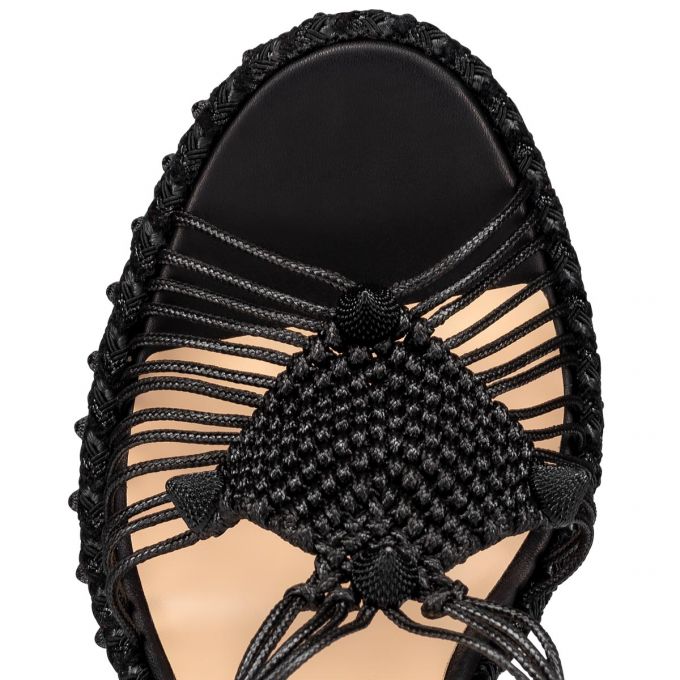 Christian Louboutin Janis In Spain 110 Calf Espadrilles Espadrilles Damen Schwarz | AT-94049