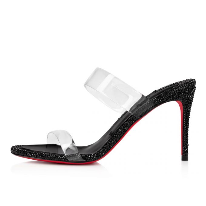 Christian Louboutin Just Strass 85 Strass Sandals Sandalen Damen Schwarz | AT-76819