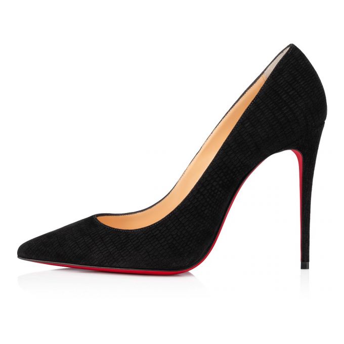 Christian Louboutin Kate 100 Veau Velours Pumps Pumps Damen Schwarz | AT-26148