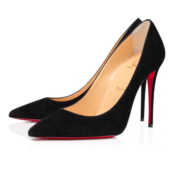 Christian Louboutin Kate 100 Veau Velours Pumps Pumps Damen Schwarz | AT-26148