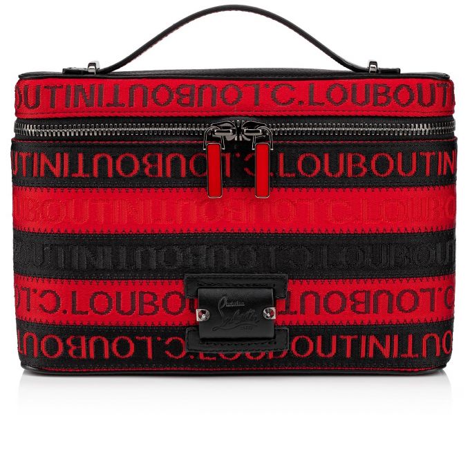 Christian Louboutin Kypipouch Cl Riemen Creative Fabric Messenger Bags Kuriertaschen Herren Schwarz Rot | AT-37849