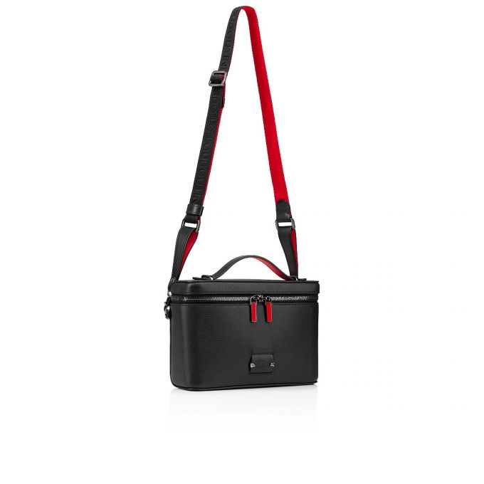 Christian Louboutin Kypipouch Klassische Leder Messenger Bags Kuriertaschen Herren Schwarz Rot | AT-19787